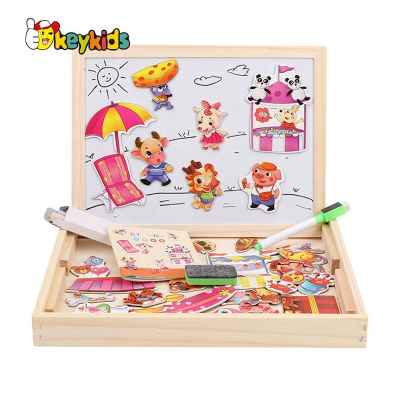 2021 New released educational wooden magnetic drawing board for children W12B133