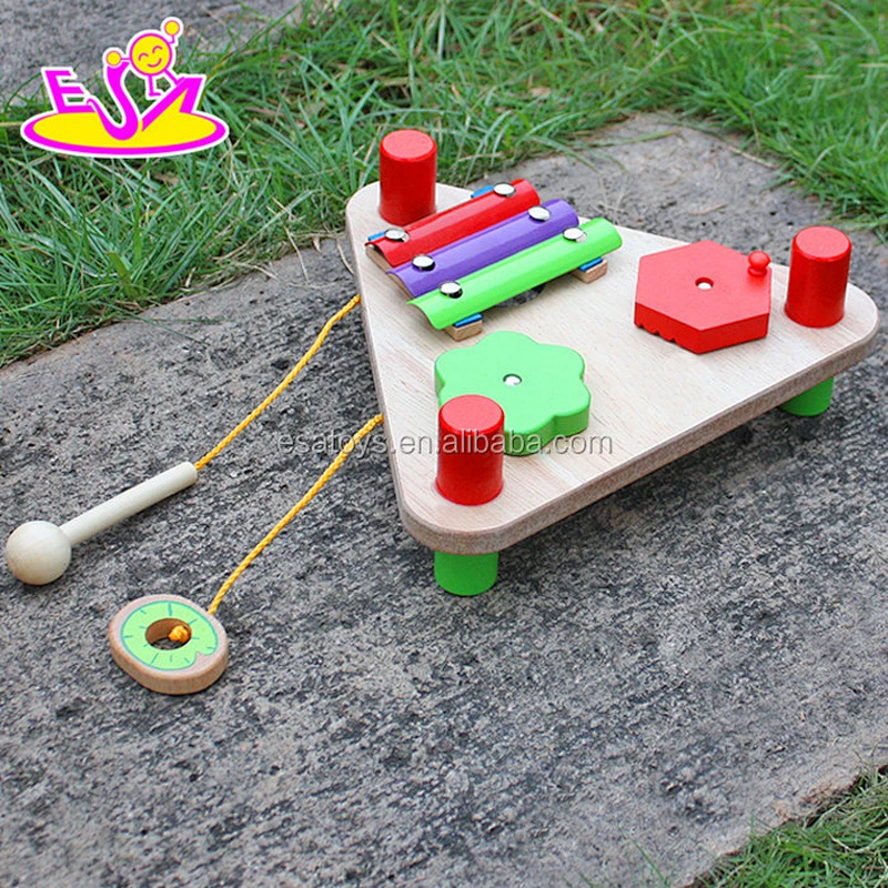 new design multi-functional wooden musical toys for toddlers W07A103
