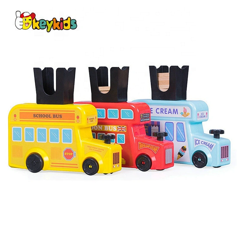 2020 wholesale educational kids wooden domino car toy with customize W15A081A
