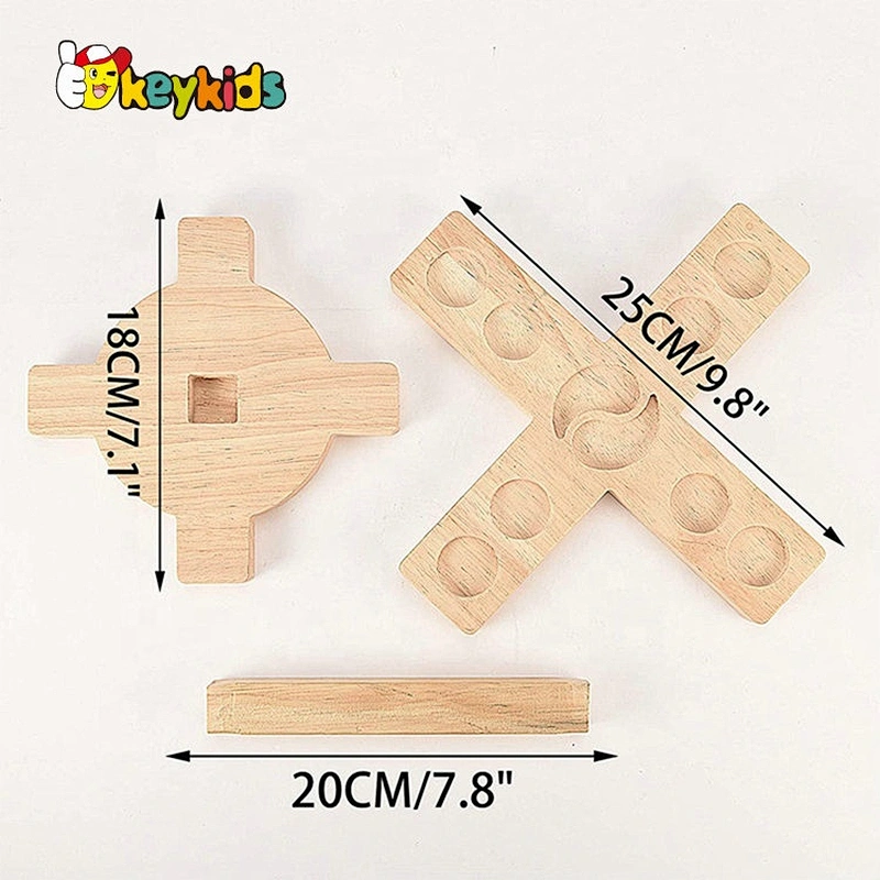 2021 New design fun wooden hook and ring toss battle game W01A423