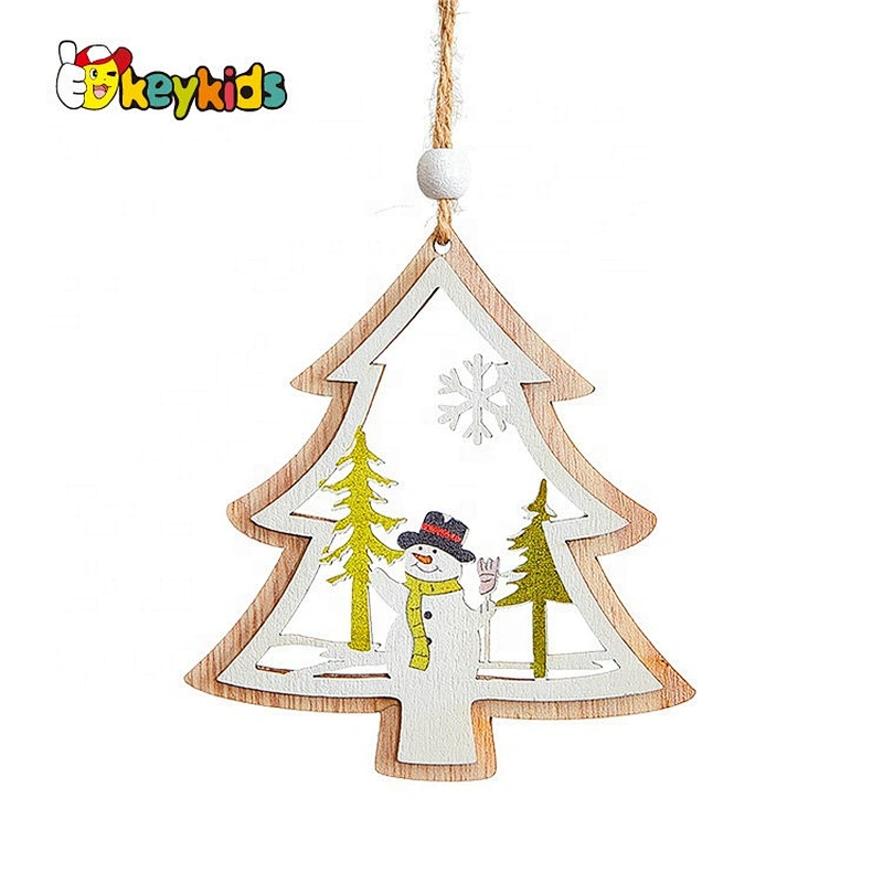 High quality LED wooden small christmas tree with lightst W09D094