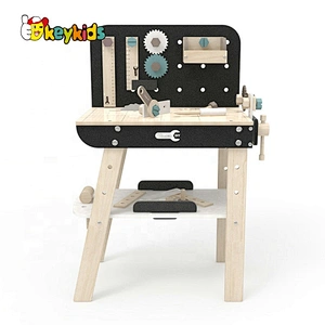 New design educational wooden tool toy workbench for pretend play W03D141