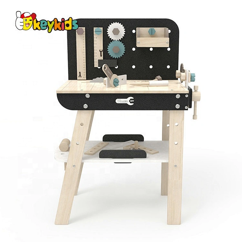 New design educational wooden tool toy workbench for pretend play W03D141