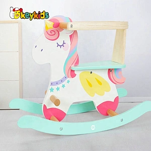 High quality kids wooden rocking horse for wholesale W16D132