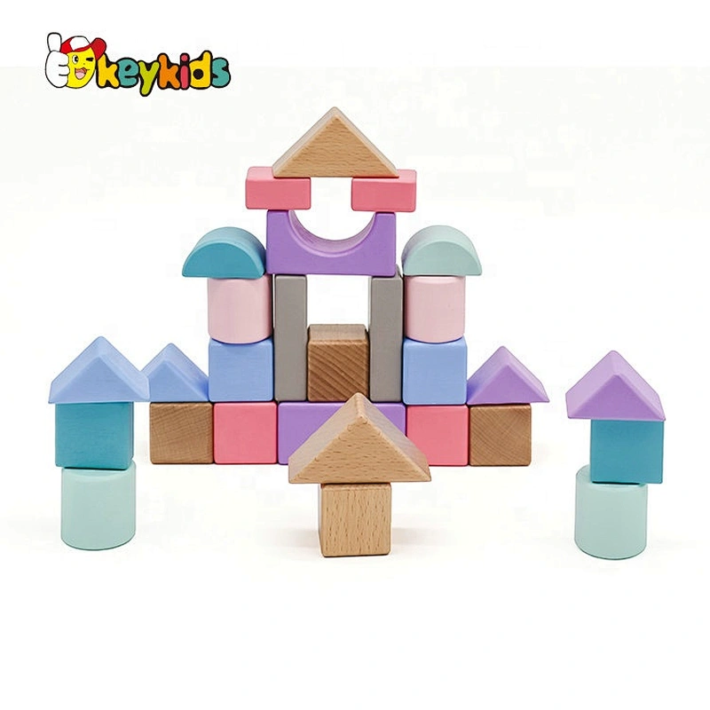 2019 Top sale 28 pieces children educational wooden building toys for wholesale W13A171