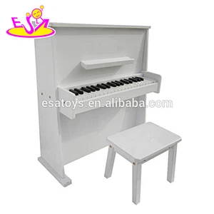 2020 White color wooden toy piano for kids,educational wooden toy children toy piano,wooden baby piano toy for sale W07C018