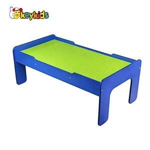Customize white wooden toys table set for kids W08G295B