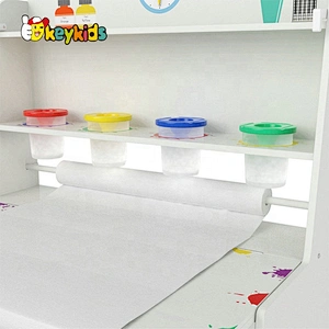Customize multi function kids wooden drawing table with chair W08H305
