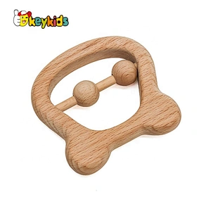 wholesale natural baby wooden rattle for 6 month old W08K285