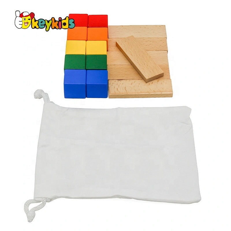 2021 Hot Selling Colored Wooden Educational Building Blocks Toys W13A235