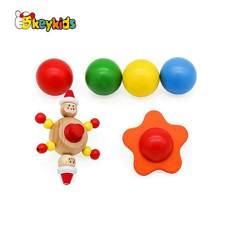 Ready to ship kids wooden slide ball toy for wholesale W04E002