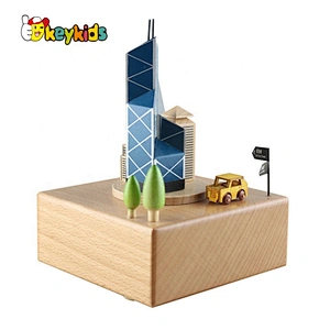 Customize kids wooden small box music for gifts W07B100