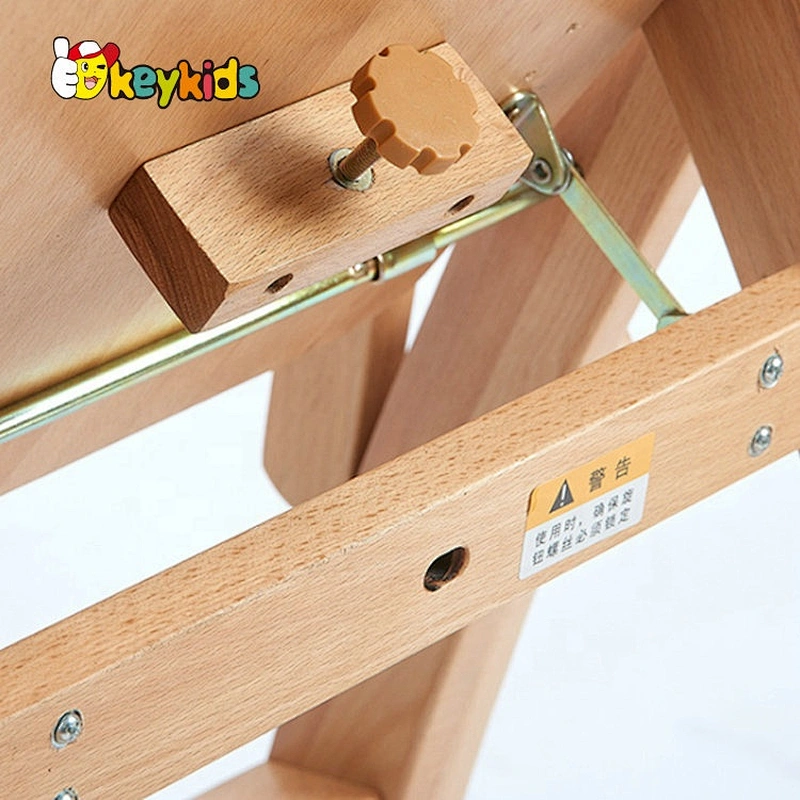 Custom adjustable wooden baby high chair for feeding W08F051