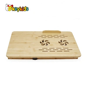 High quality adjustable bed writing bamboo wooden folding computer table W08G306