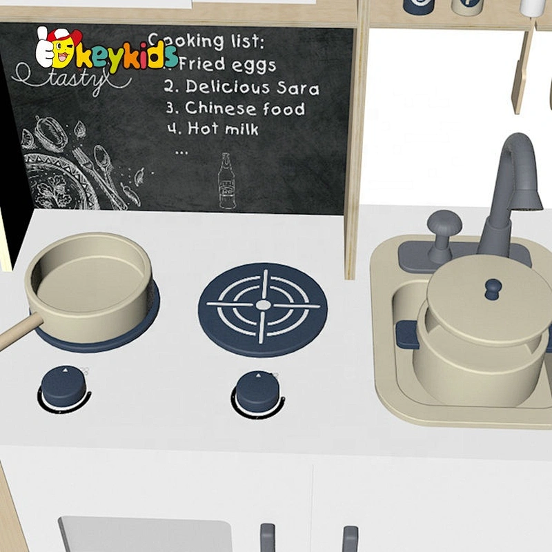 New design real water function wooden kitchen toys for girls W10C637