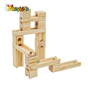New arrival preschool wooden marble run set for kids W04E108