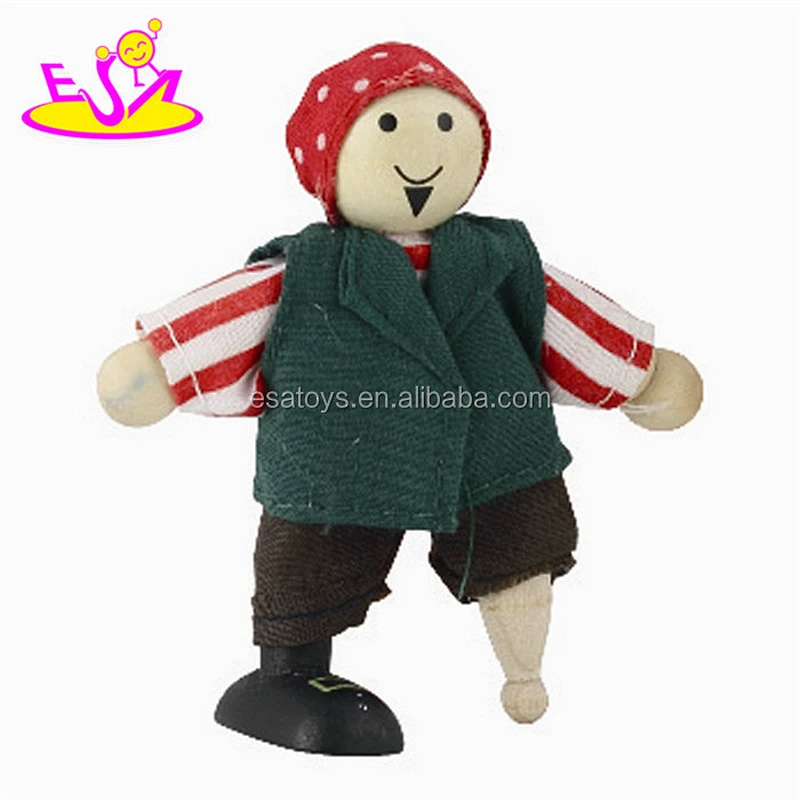 Custom funny toy wooden kids puppets for sale W06D015