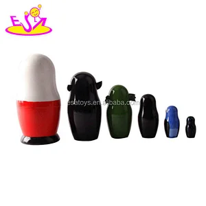 Customize wood crafts wooden Russian nesting dolls with high quality W06D084