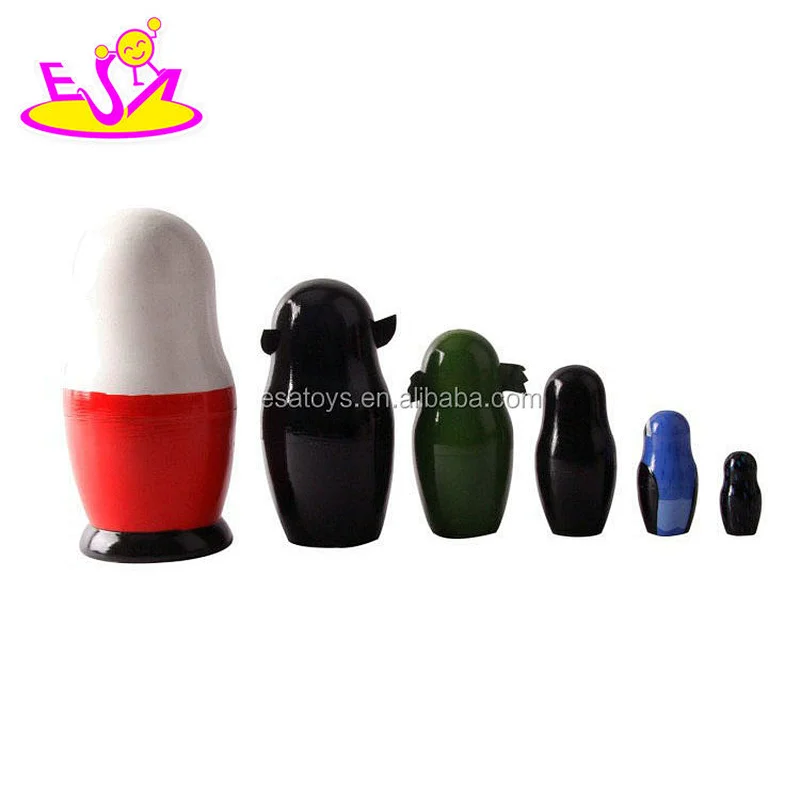 Customize wood crafts wooden Russian nesting dolls with high quality W06D084