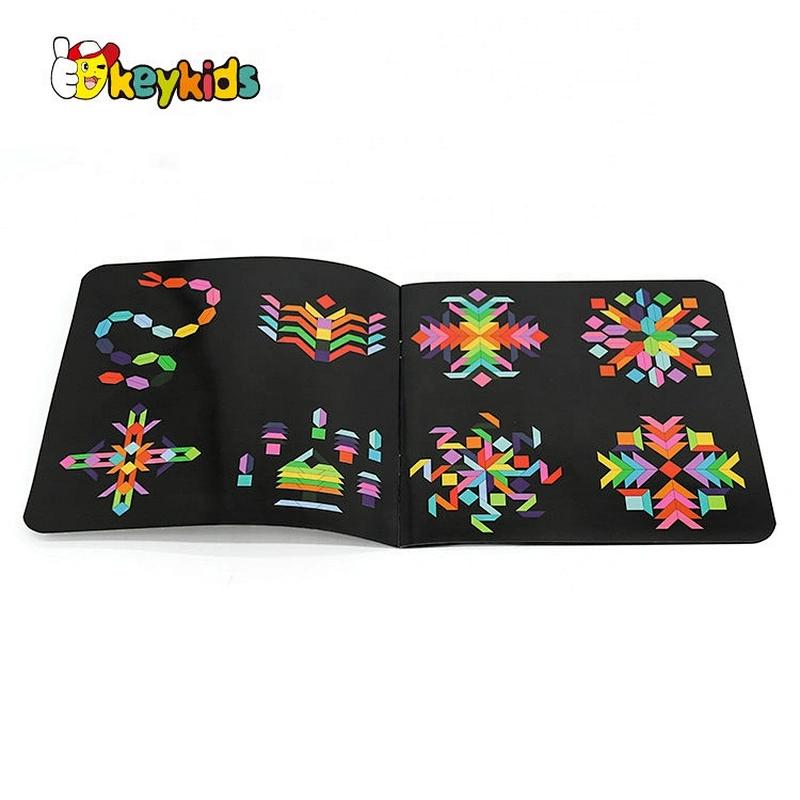2021 Hot selling colored wooden shaped jigsaw puzzles for kids W14A255