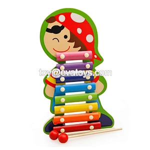 2018 New educational wooden children xylophone with metal keys W07C070