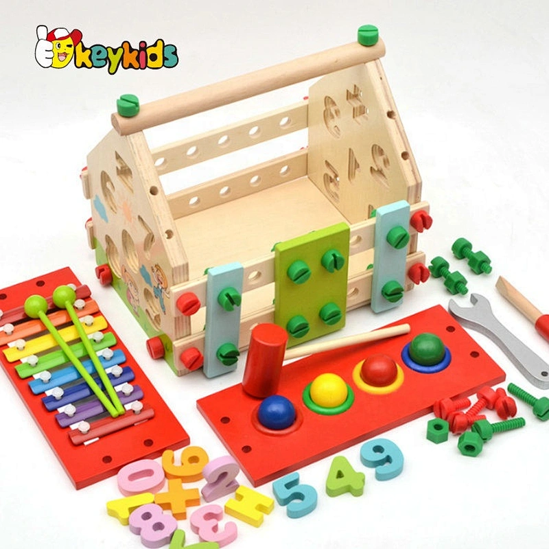 Newest and Educational wooden be busy block toys for children W12D302