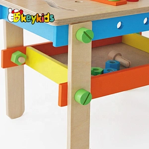 New children pretend play tool kit toys wooden kids tool bench W03D083