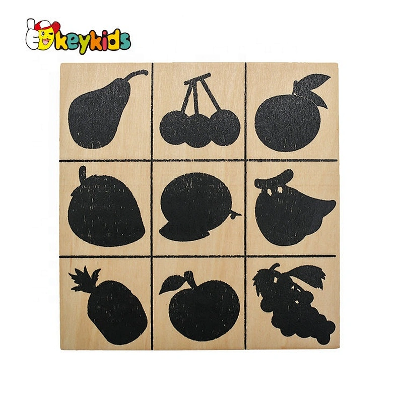 2020 Customize preschool wooden shape matching puzzle for children W12E044