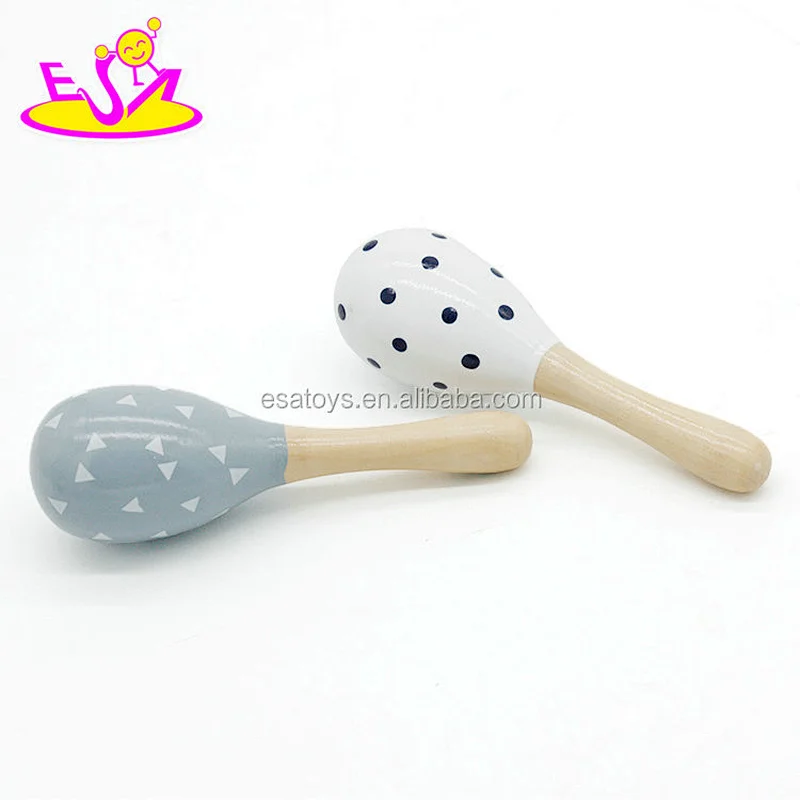 2018 Amazon best sellers maracas wooden instrument shaker for kids W07I133