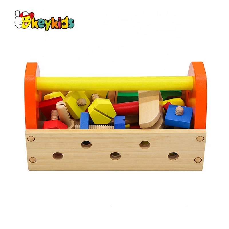 Customize educational wooden drill & learn toolbox for kids W03D136