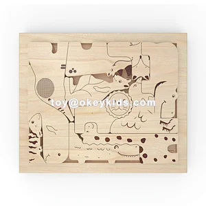 New hottest intellectual wooden dinosaur jigsaw puzzle for kids W14C262