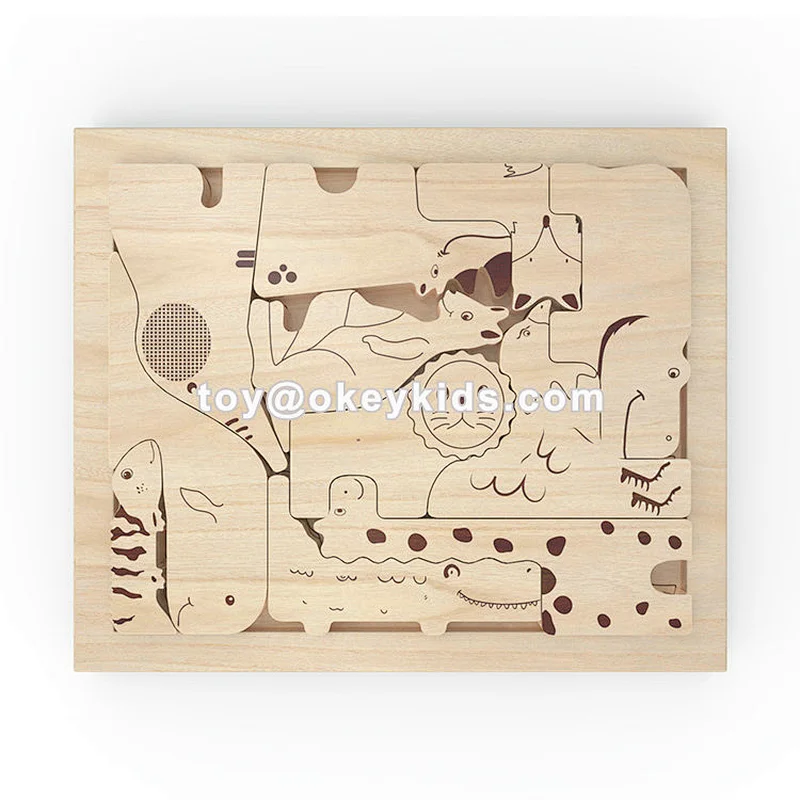 New hottest intellectual wooden dinosaur jigsaw puzzle for kids W14C262