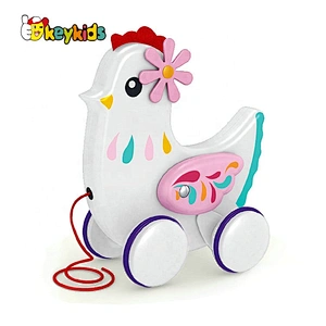 Top sale preschool wooden duck pull toy for kids W05B204