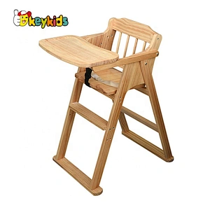 Custom adjustable wooden baby feeding chair with high quality W08F050