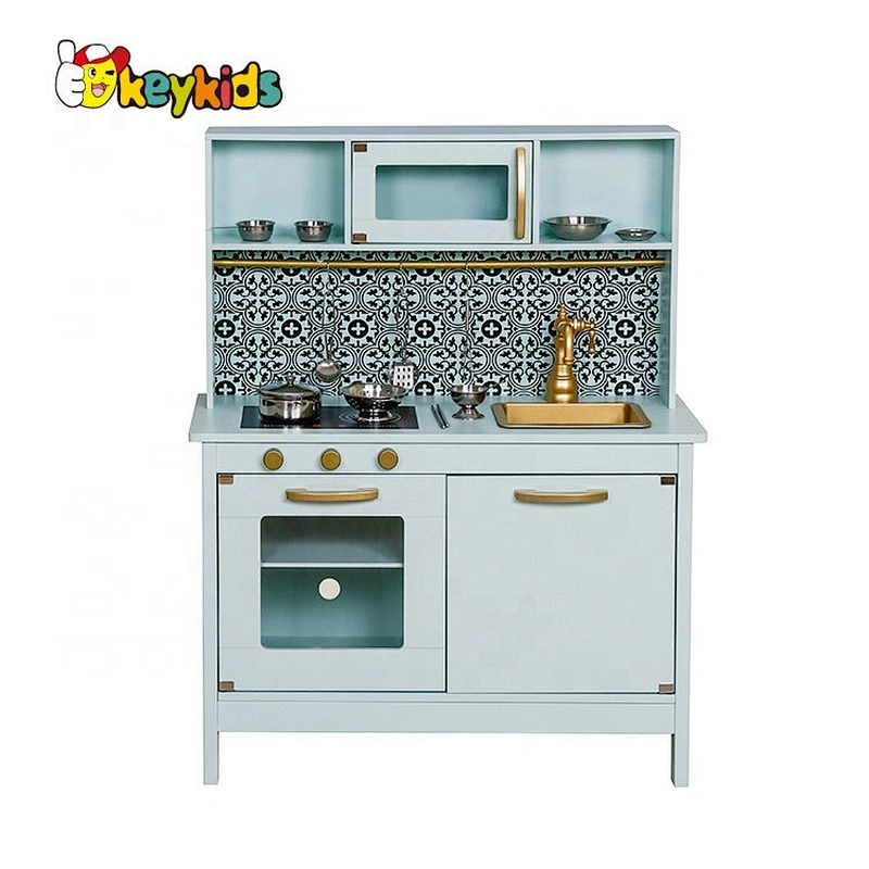 New Design Macaron cute wooden play kitchen toy for kids W10C582