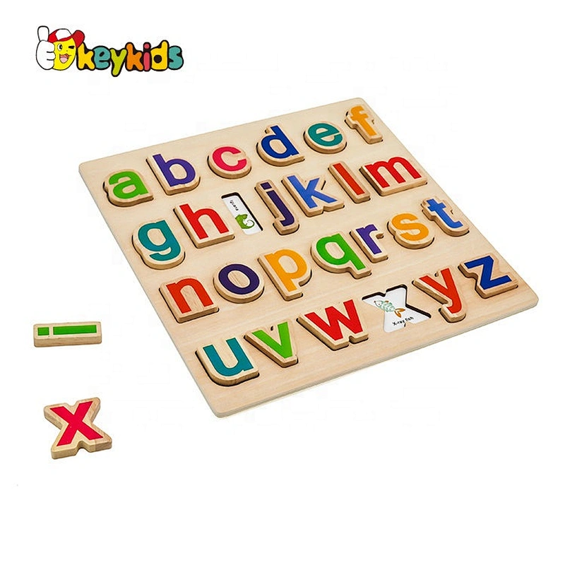 Early Education Wooden Alphabet Block Puzzle Toys For Children W14B125