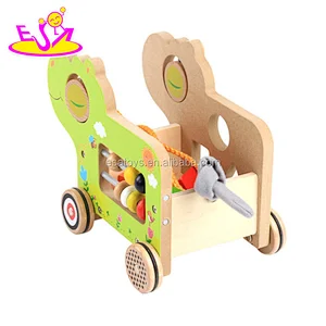 New hottest funny wooden pull along toys cars for kids W05B166