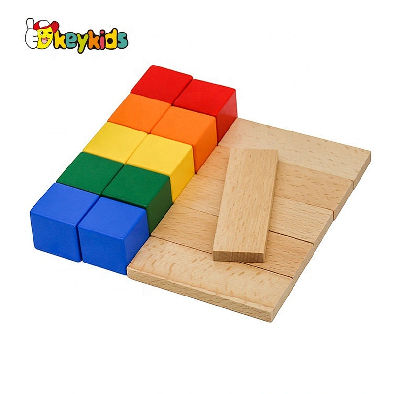 2021 Hot Selling Colored Wooden Educational Building Blocks Toys W13A235