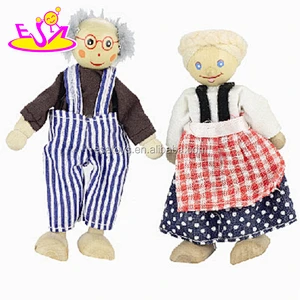 Custom kids funny wooden puppet toys for sale W06D013