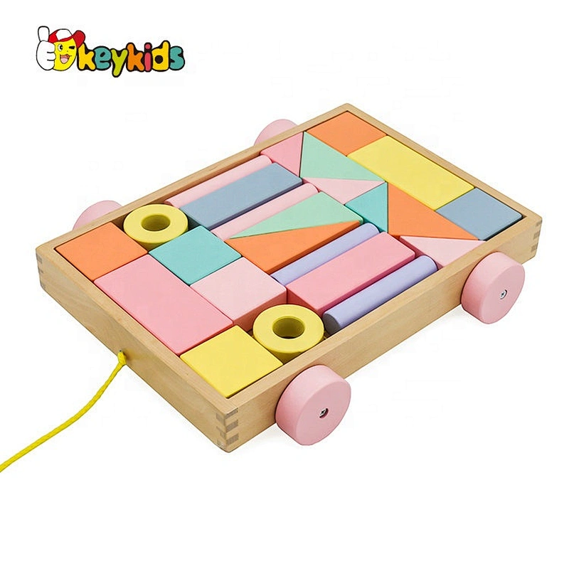 Customize natural color wooden building blocks toy for children W13A222