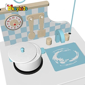 New design mini pretend play wooden tabletop kitchen toy for children W10C638