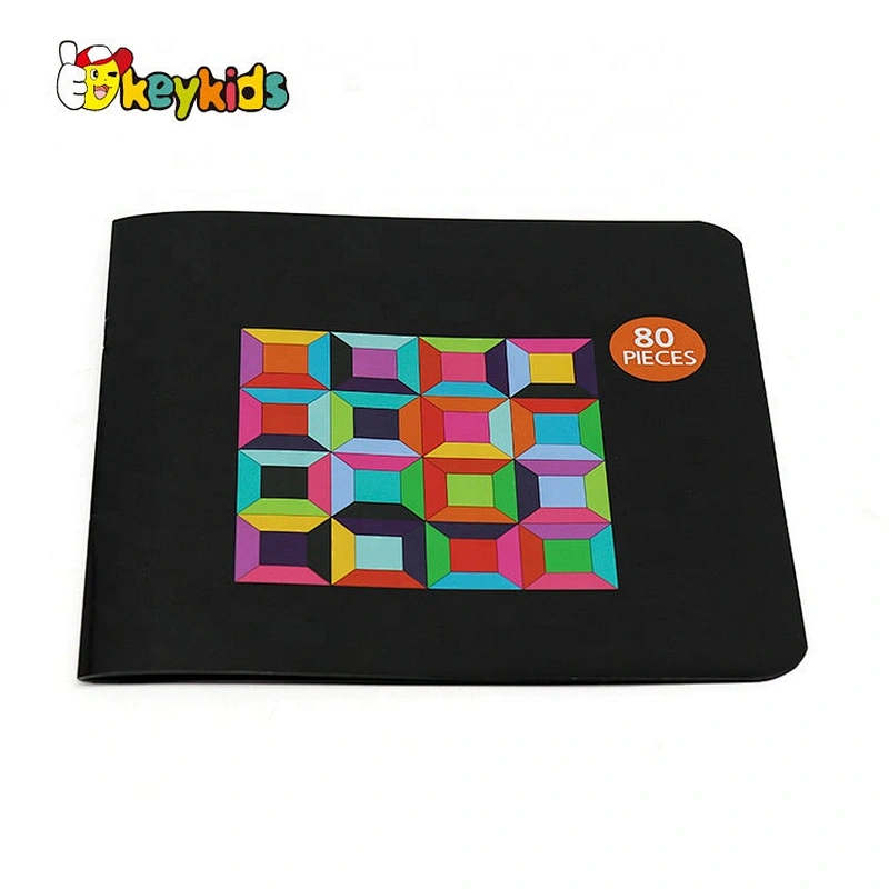 2021 Hot selling colored wooden shaped jigsaw puzzles for kids W14A255