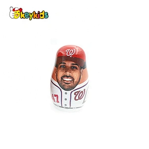 Hand painted 4 in 1 wooden russian doll inside a doll for children W06D141