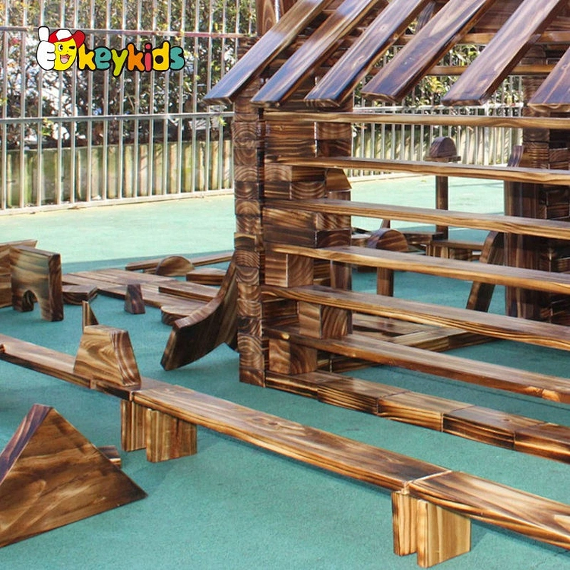 2021 Customize educational wooden giant outdoor building blocks for children W01D093