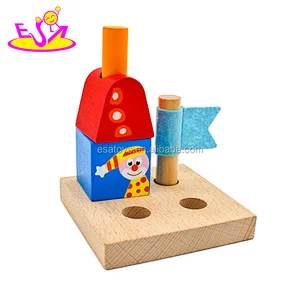 New creative wooden stacking blocks for toddlers W13A152