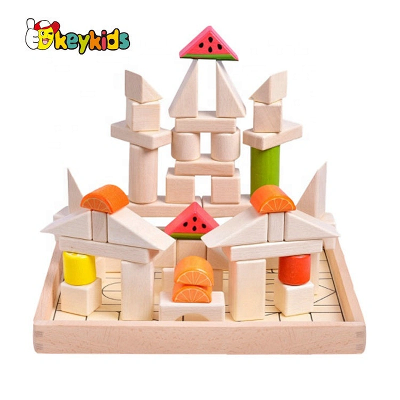 wholesale kids wooden building blocks with box W13A215A