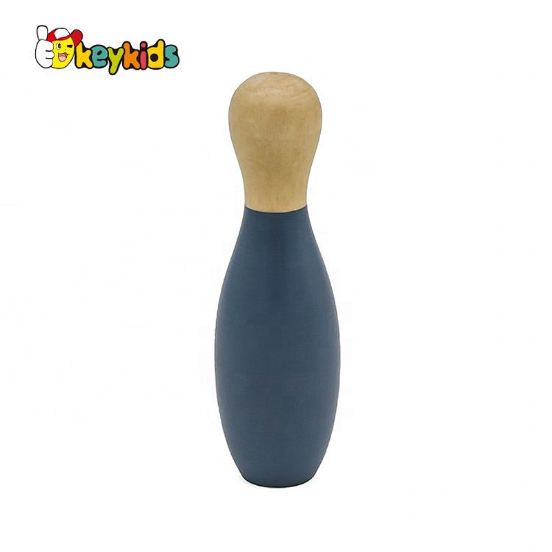 Early developmental toys bowling game wooden kids bowling set with ball W01D074