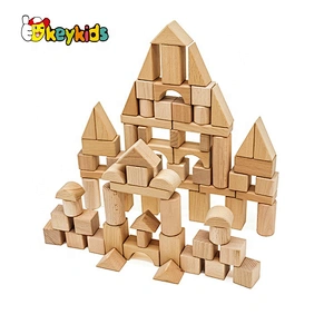 2019 Top sale 75 pieces children educational wooden building blocks for wholesale W13A177