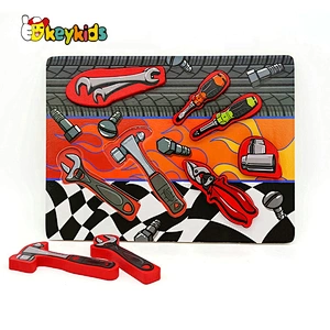 Best educational shape matching wooden chunky puzzle with customize W14D072