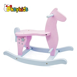 2019 Top sale pink children wooden rocking horse forwholesale W16D118B